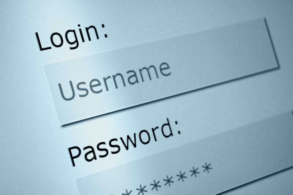 Secure Login Screen showing username and password field