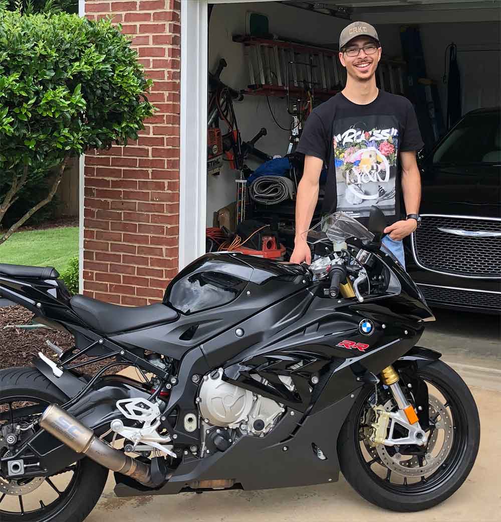 Austen Dixson With His Bike