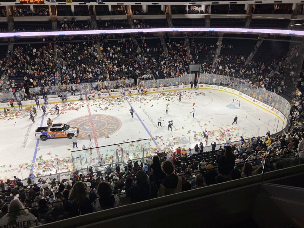 Teddy Bear Toss Night at the Atlanta Gladiators