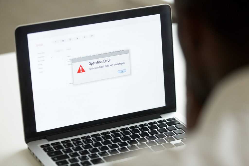 Laptop Computer With Error Avoid IT Failures