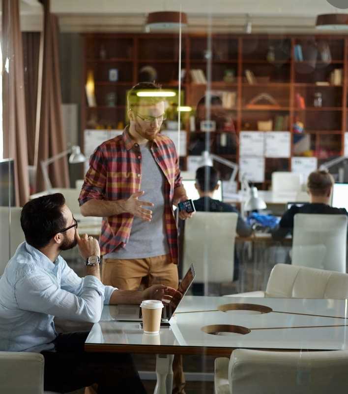 Business Professionals Working In Modern Office