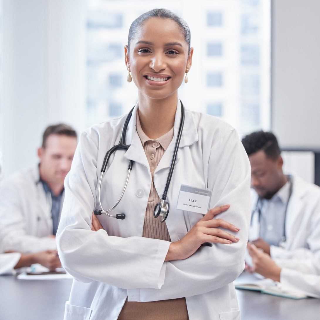 Female Doctor in White Coat