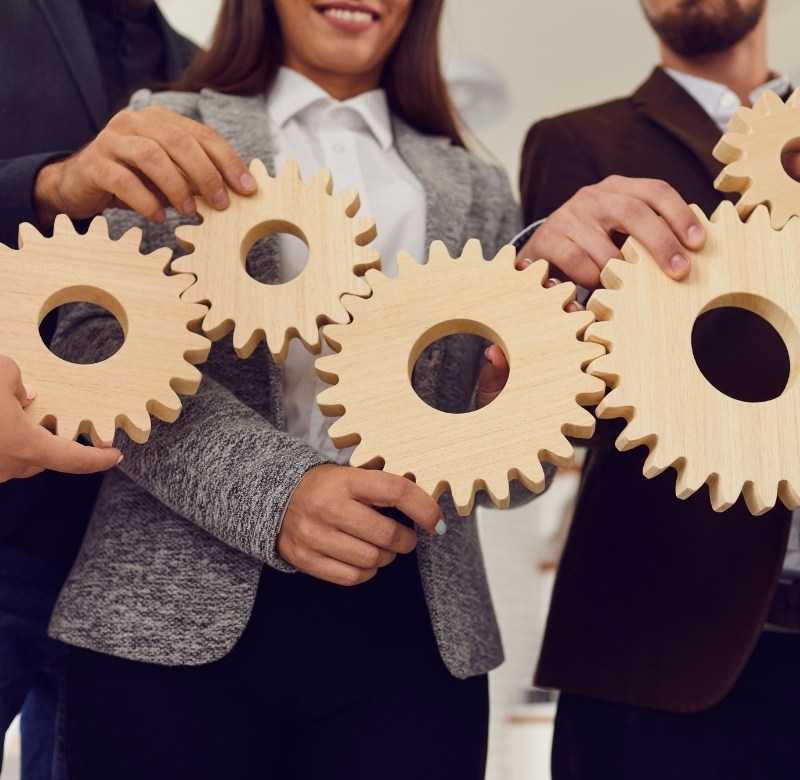 Business Professionals Symbolizing IT Support