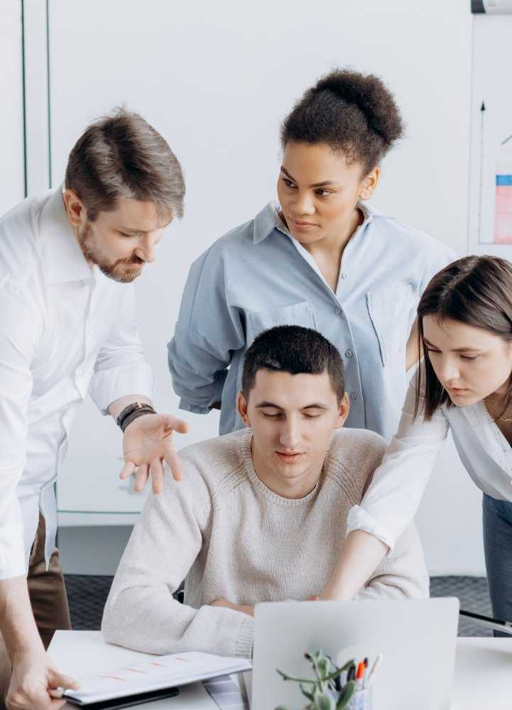 Office Team Having A Meeting In The Room
