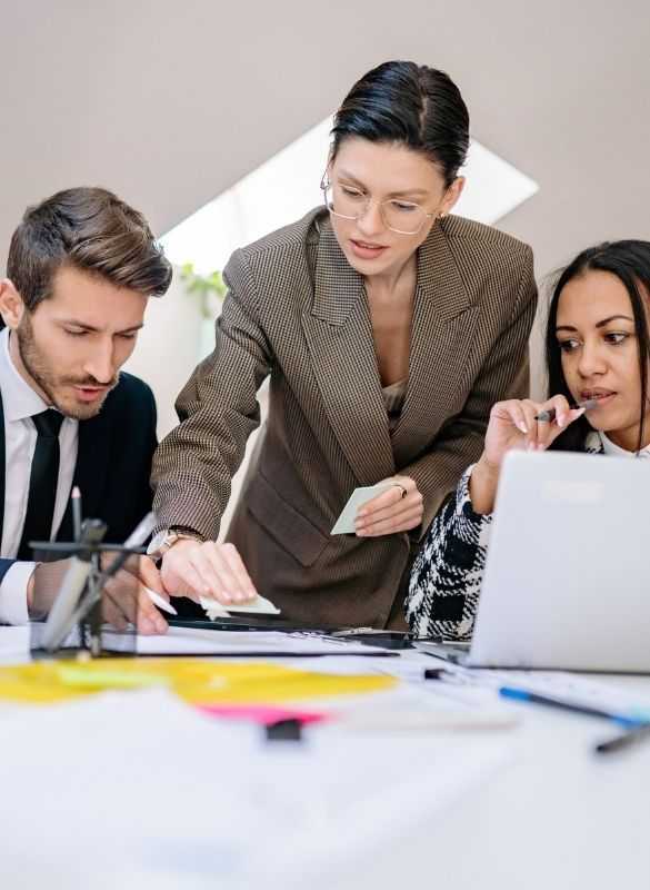Three Professionals Discussing Business