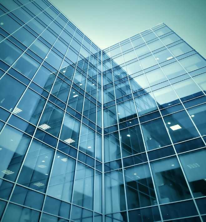 Modern Glass Building Of Cybersecurity Company<br />
