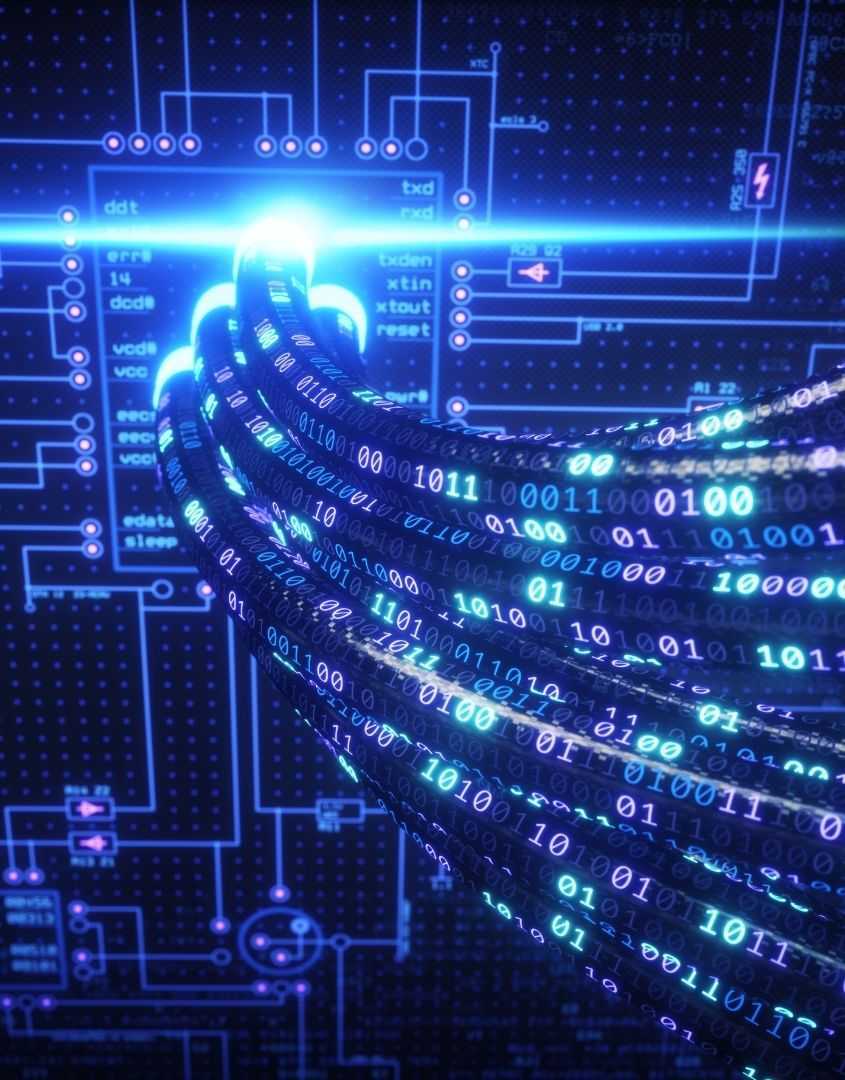  Digital Data Flow And Technology Network 