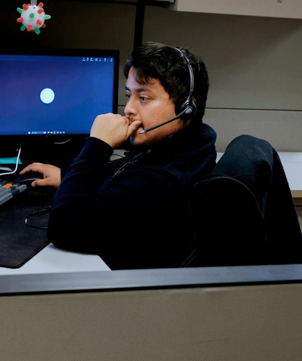 Professionals Working Together On Laptop