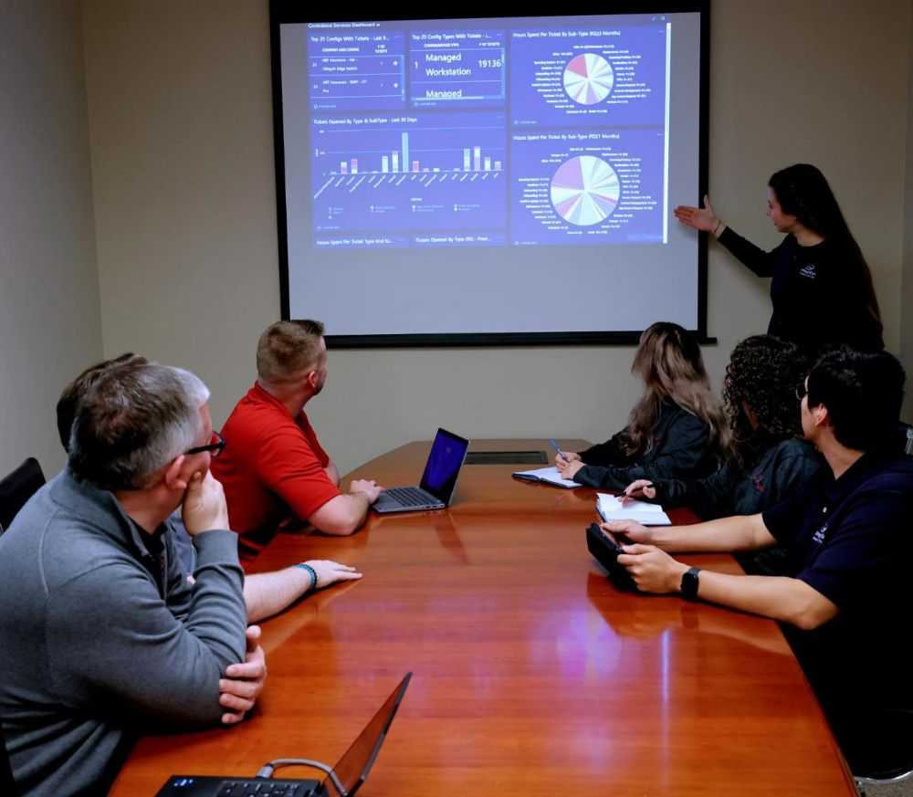 IT Analyst Reviewing Data Charts And Reports<br />
