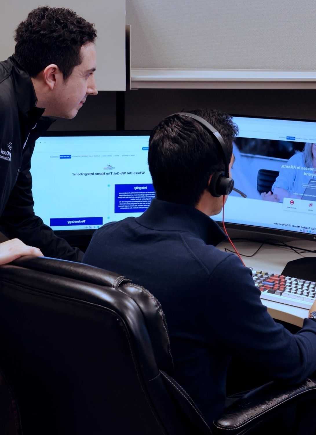 Colleagues Discussing Business in Office