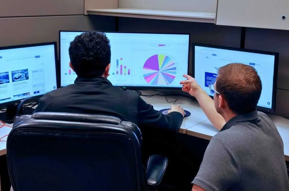 IT Consultants Reviewing Data