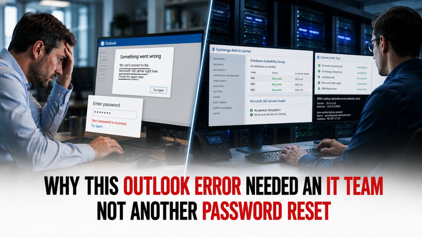 Why This Outlook Error Needed an IT Team, Not Another Password Reset